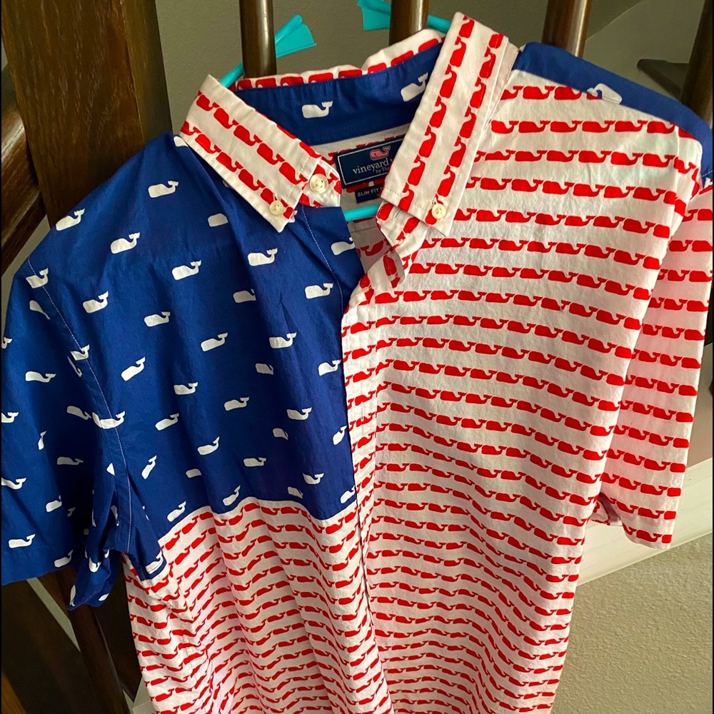 Vineyard Vines Patriotic Botton Up